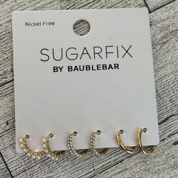 Sugarfix By BaubleBar Earring Trio NWT - Picture 1 of 6